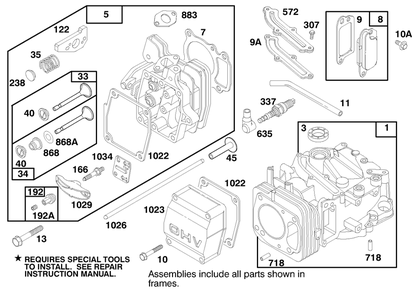 Engine Gts 150 Diagram and Parts List for 20481 7900001 - 7999999 Toro Lawn Mower