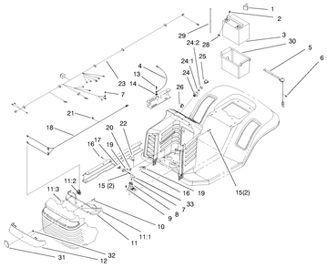 Electrical Assembly Diagram and Parts List for 71218 7900001 - 7999999 Toro Lawn Tractor