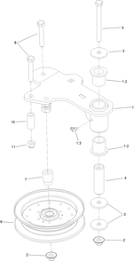 Idler Assembly Diagram and Parts List for 74142TE (316000001-316999999)(2016) Toro Lawn Mower