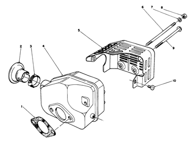 Muffler Assembly (Engine Model No. 47pm1-2)(Serial No. 2000001-2005000) Diagram and Parts List for 20329 2000001 - 2999999 Toro Lawn Mower