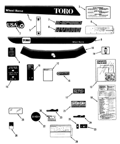 Part Location Diagram of 807335 Toro Loose Parts Package (210-5)