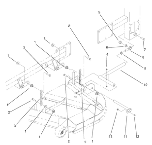 Frame And Deck Assembly Diagram and Parts List for 74214 (220000001-220999999)(2002) Toro Lawn Mower