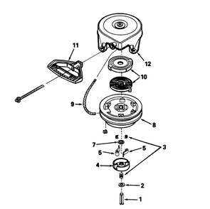 Rewind Starter Tecumseh No. 590630 Diagram and Parts List for 38540 2000001 - 2999999 Toro Snow Blower