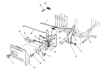 Governor Assembly (Engine No. Vml0-7) Diagram and Parts List for 26620BF 1000001 - 1999999 Toro Lawn Mower