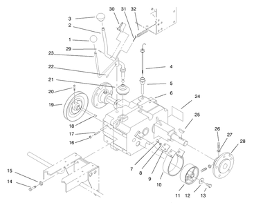Transaxle Assembly Diagram and Parts List for 73428 8900001 - 8900499 Toro Lawn Tractor