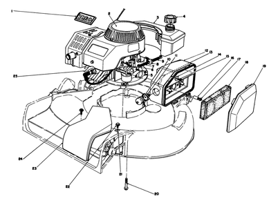 Engine Assembly Diagram and Parts List for 16212C 8000001 - 8999999 Toro Lawn Mower
