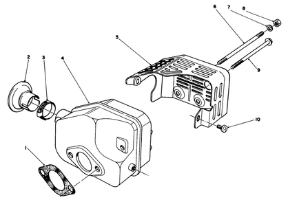 Muffler Assembly (Model No. 47pn2-3) Diagram and Parts List for 22031 3900001 - 3999999 Toro Lawn Mower