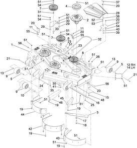 Part Location Diagram of 114-4491 Toro Deck Decal Assembly
