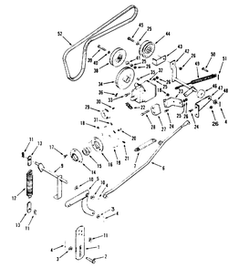 Gear Case And Belt Assembly Diagram and Parts List for 79361 3900001 - 3999999 Toro Lawn Tractor