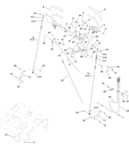 Control Assembly Diagram and Parts List for 68138G 403090254 - 403299999 Toro Lawn Tractor Accessories