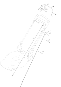 Brake Bail Assembly Diagram and Parts List for 21764 400000000 - 409999999 Toro Lawn Mower
