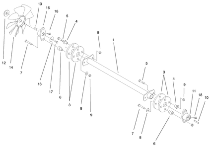 Drive Shaft Assembly Diagram and Parts List for 73545 8900001 - 8999999 Toro Lawn Tractor