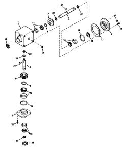 Gear Box Assembly Model No. 1100-010 (For Cutting Units Model No. 30753, 30768 & 30747) Diagram and Parts List for 30747 1000001 - 1999999 Toro Lawn Mower