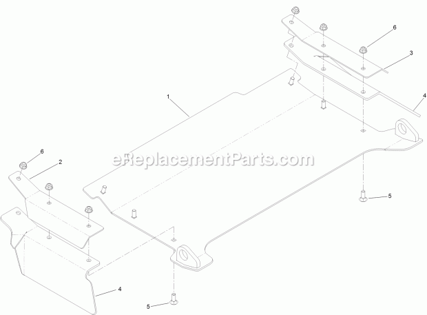 Discharge Tunnel Assembly No. 126-4930 Diagram and Parts List for 74942TE 316000001-316999999 Toro Lawn Mower
