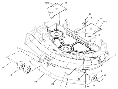 Part Location Diagram of 106-5884 Toro Deck