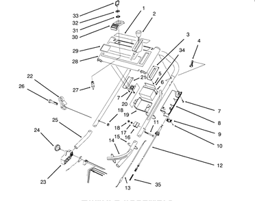 Handle Assembly Diagram and Parts List for 20820BC 5900001 - 5999999 Toro Lawn Mower