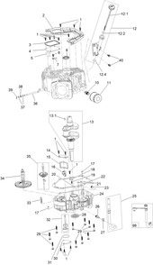 Crankcase And Crankshaft Assembly Diagram and Parts List for 74454 400000000-999999999 Toro Lawn Tractor