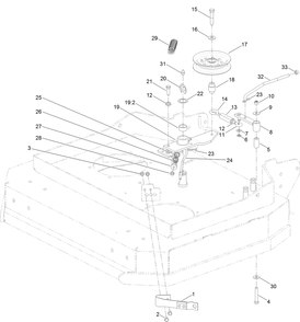Pad And Spring Assembly Diagram and Parts List for 2710 316000001 - 316999999 Toro Lawn Tractor Accessories