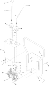 Control Assembly Diagram and Parts List for 23106 321000001 - 321999999 Toro Lawn Tractor Accessories