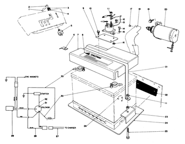 12 Volt Starting Motor Kit 37-4640 Diagram and Parts List for 38155 1000001 - 1999999 Toro Snow Blower