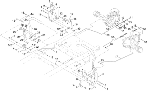 Motion Control Assembly Diagram and Parts List for 76610 400000000 - 417419999 Toro Lawn Tractor
