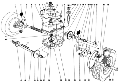 Gear Case Assembly (Model No. 16890) Diagram and Parts List for 16890 0000001 - 0999999 Toro Lawn Mower