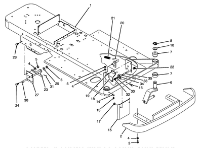 Frame & Front Wheel Fork Assembly Diagram and Parts List for Y1-16OEE4 2000001 - 2999999 Toro Lawn Tractor