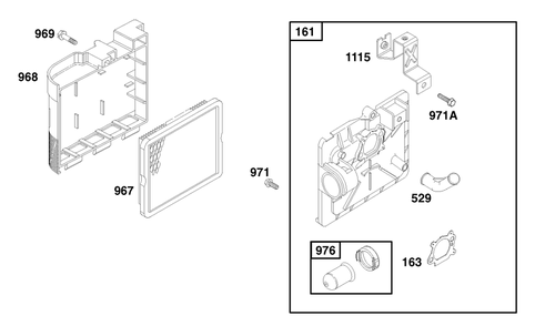 Engine Briggs & Stratton Model 12f802-1767-E1 Diagram and Parts List for 20913 890000001 - 899999999 Toro Lawn Mower