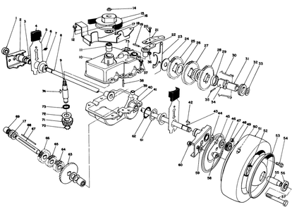 Gear Case Assembly (Model 22035) Diagram and Parts List for 22035 9000001 - 9006453 Toro Lawn Mower