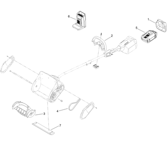 60v Cordless Power Shovel Assembly Diagram and Parts List for 39909 323000000 - 999999999 Toro Power Broom