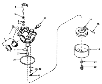 Carburetor No. 632050a Diagram and Parts List for 20610C 5000001 - 5999999 Toro Lawn Mower