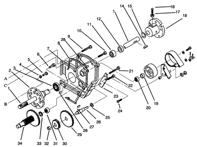 Transaxle Assembly (Continued) Diagram and Parts List for 73501 59002869 - 59002946 Toro Lawn Tractor