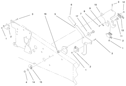 Upper Parking Brake Assembly Diagram and Parts List for 73540 8900001 - 8999999 Toro Lawn Tractor