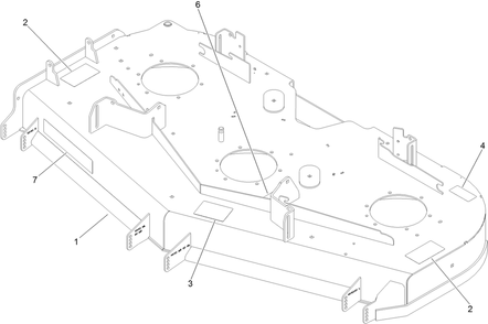 Deck Decal Assembly Diagram and Parts List for 74054 400000000-408899999 Toro Lawn Tractor