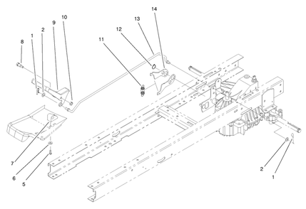 Speed Control Assembly Diagram and Parts List for 71219 7900001 - 7999999 Toro Lawn Tractor