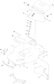Housing Assembly Diagram and Parts List for 21772 400000000 - 409999999 Toro Lawn Mower