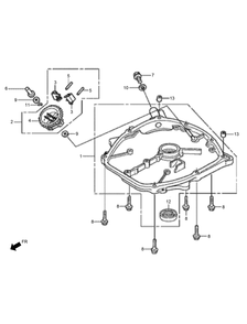 Crankcase Cover Assembly Diagram and Parts List for 2600 313000001 - 313999999 Toro Lawn Tractor Accessories