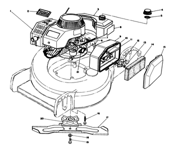 Engine Assembly Diagram and Parts List for 20745 4000001 - 4999999 Toro Lawn Mower
