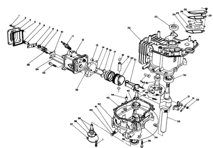 Crankcase Assembly (Continued)(Engine No. Vmj8) Diagram and Parts List for 26620CG 9000001 - 9999999 Toro Lawn Mower