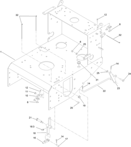 Frame And Linkage Assembly Diagram and Parts List for 31914 405300000-410299999 Toro Lawn Mower
