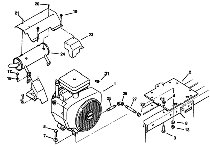 Engine, Toro Power Plus Diagram and Parts List for 73420 3900001 - 3999999 Toro Lawn Tractor