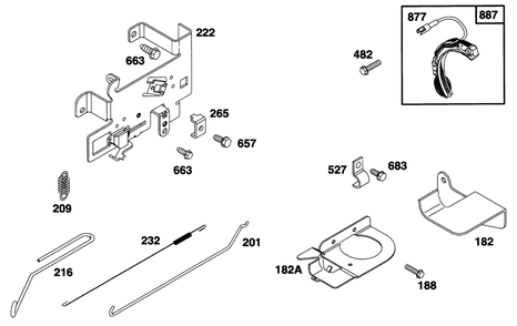 Engine Briggs & Stratton Model 28d707-0124-01 Diagram and Parts List for 70081 6900001 - 6999999 Toro Lawn Tractor
