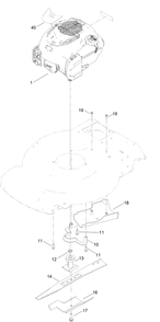 Engine And Blade Assembly Diagram and Parts List for 21762 410000000 - 999999999 Toro Lawn Mower
