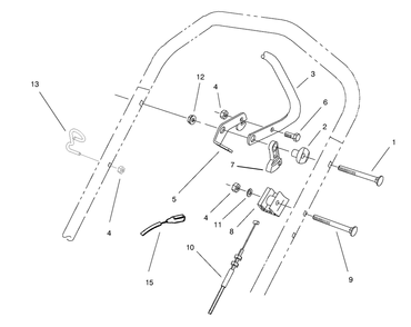 Traction Control Assembly Diagram and Parts List for 26632 7900001 - 7999999 Toro Lawn Mower