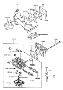 Part Location Diagram of 16184-2004 Kawasaki DISCONTINUED