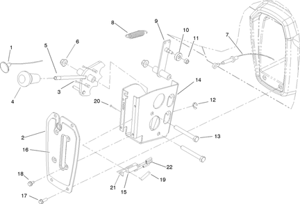 Shifter Assembly Diagram and Parts List for 12004 240000001 - 240999999 Toro Lawn Tractor