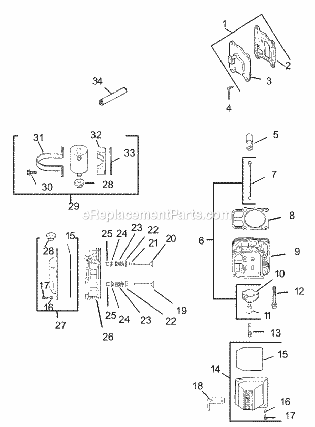 Head/Valve/Breather Assembly Kohler Cv20s Pro Diagram and Parts List for 74177 230000001-230007000 Toro Lawn Mower