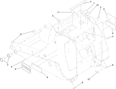 Part Location Diagram of 139-1171 Toro Decal-Controls, Loader