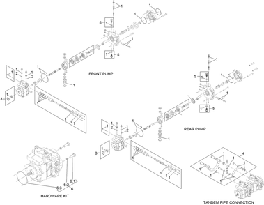 Tandem Pump Assembly No. 138-0767 Diagram and Parts List for 22328 411840000 - 412438202 Toro Lawn Tractor Accessories