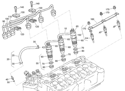 Nozzle Holder And Glow Plug Assembly Diagram and Parts List for 22337CP 410400000 - 999999999 Toro Lawn Tractor Accessories